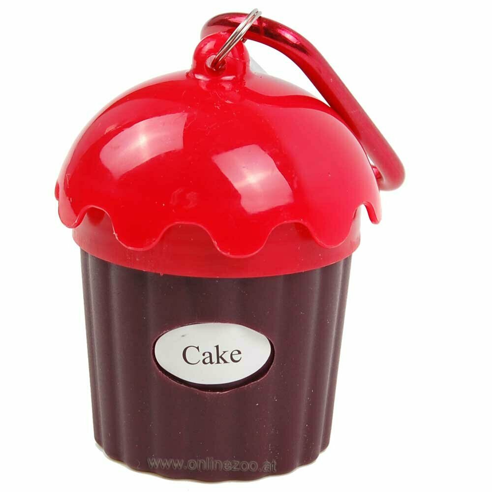 "Cup Cake" obešanka za vrečke za pobiranje iztrebkov - rdeča barva