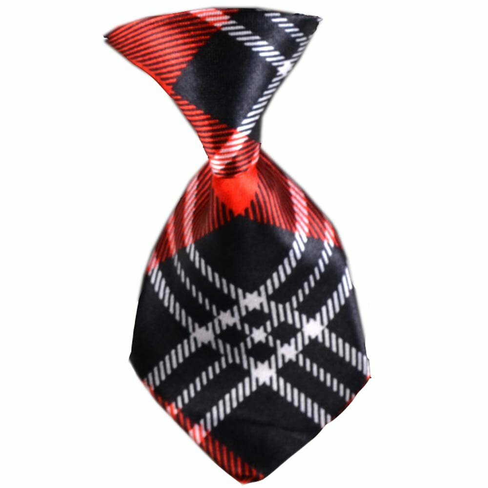 GogiPet kravata za pse "Kasper" - črni karo vzorec