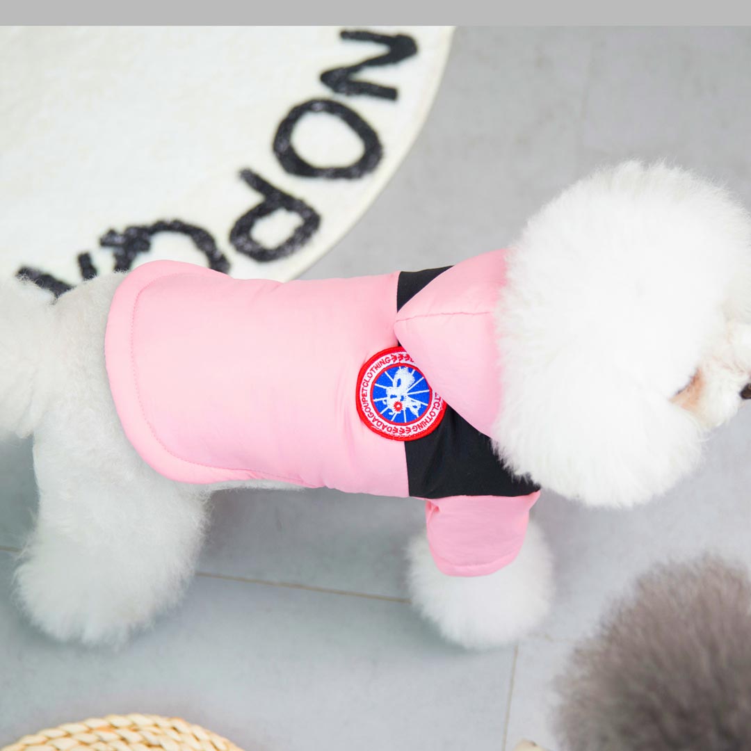Udobna zimska jakna za pse - pink barva