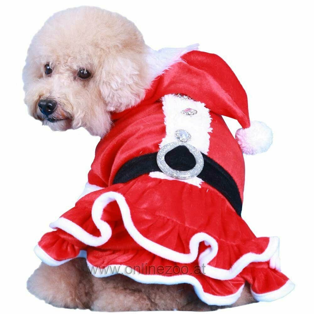 Božično novoletna obleka za pasje dame velike rasti