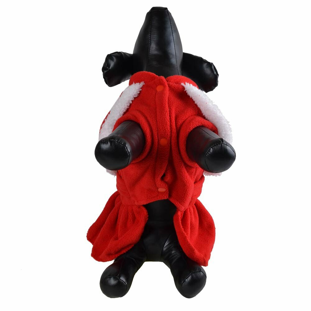 Zapenjanje s plastičnimi pritiskači - božično novoletno oblačilo za psa Santa Claus Girl