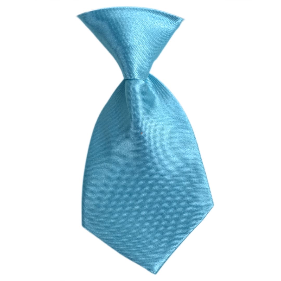 Svilena, turkizna kravata za pse "Lavendel"