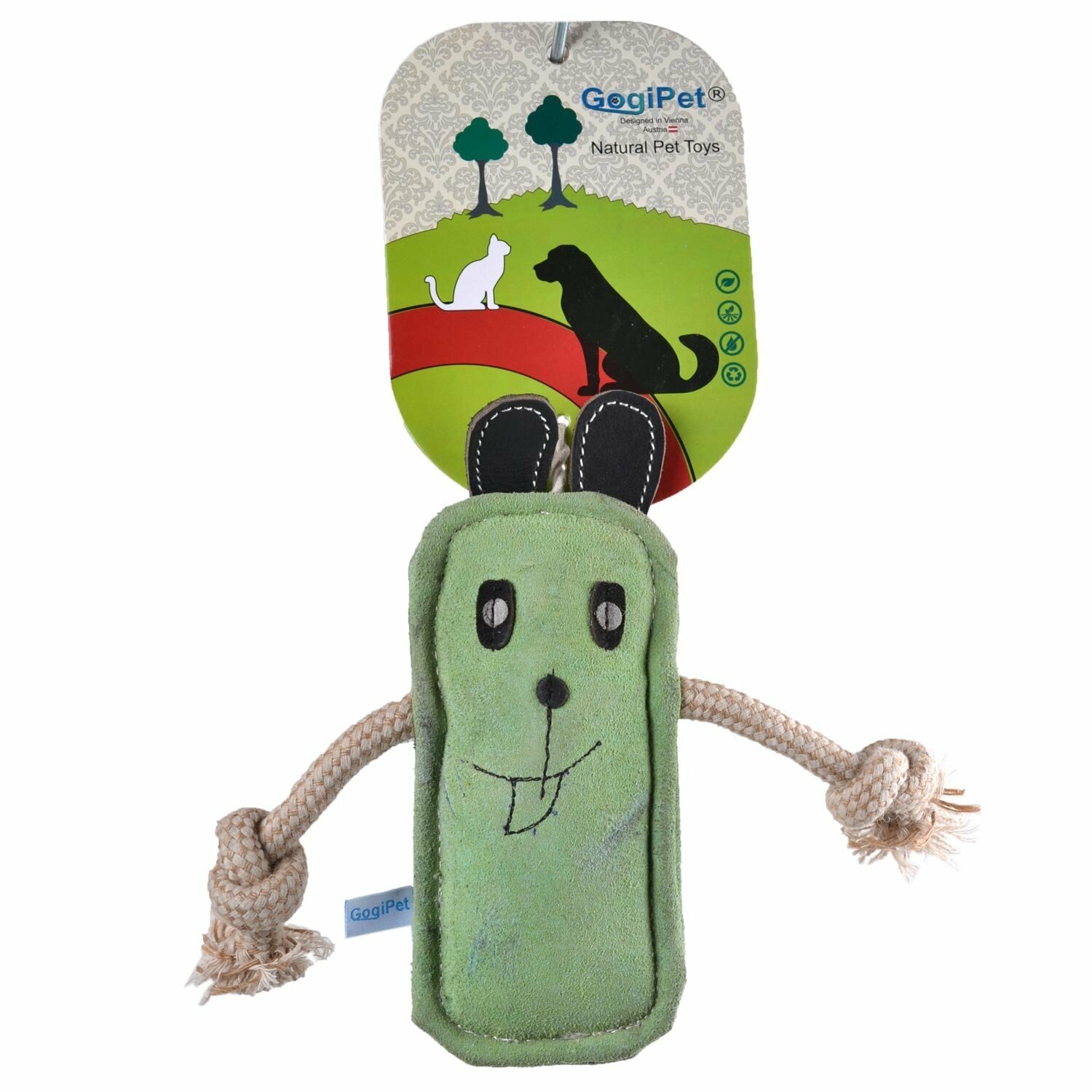 Usnjena igrača za pse iz naravnih materialov "Zajček"