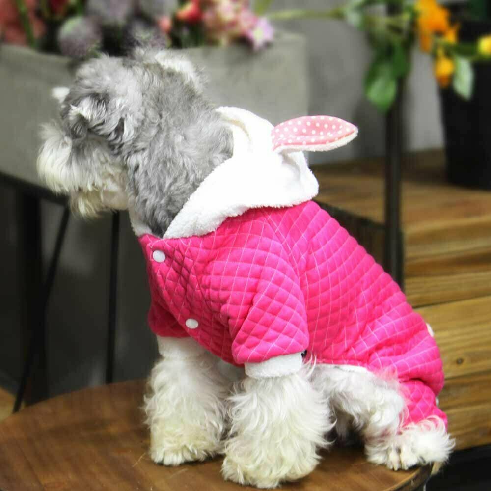 Toplo, zimski komplet za psa "Pink Bunny"