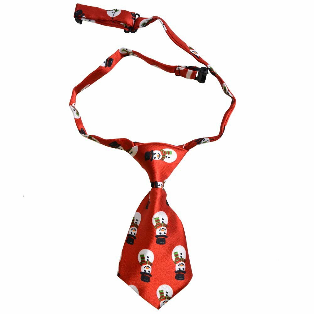 Rdeča kravata za pse Snežak - kolekcija GogiPet