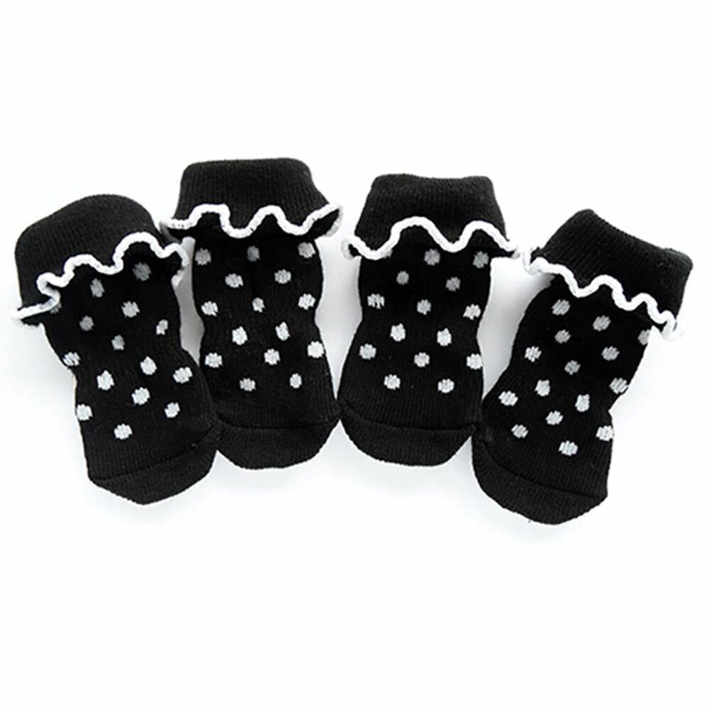Pletene nogavice za psa - črna barva