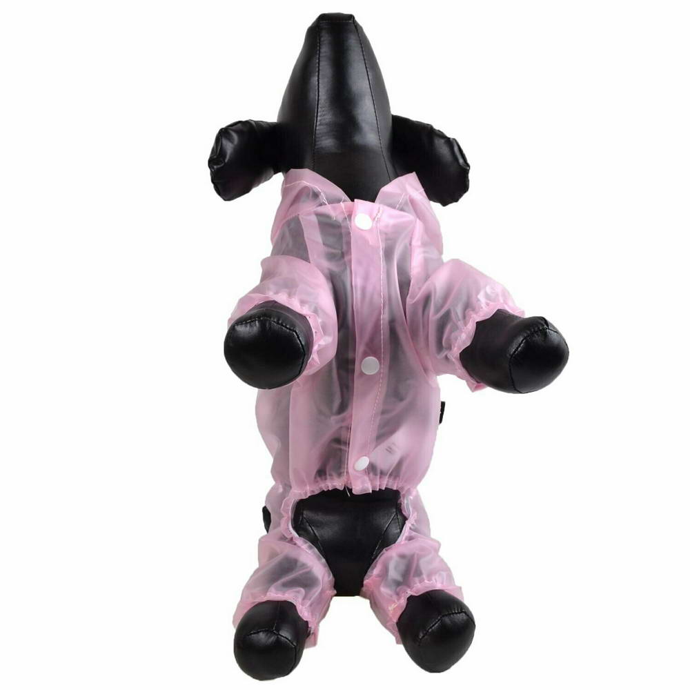 GogiPet® roza dežni plašček za pse "Walking in the Rain" za zaščito pred dežjem in umazanijo