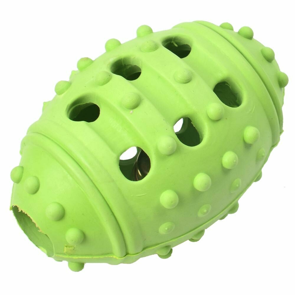 Ovalna žoga za majhne pse - igrača za priboljške - 9,5 cm x 5 cm Ø 