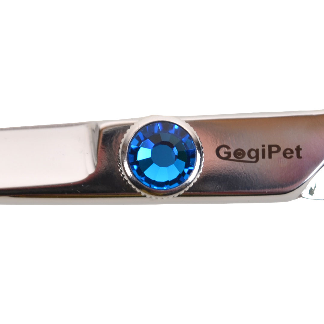 GogiPet ravne škarje za striženje psov s kristalnim vijakom za justiranja