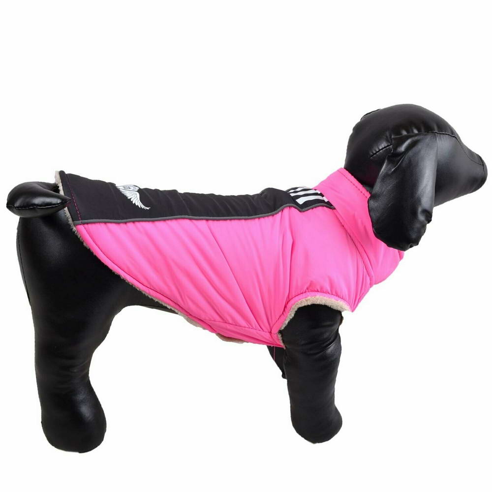 Podložen anorak za psa "Ema" - rožnata barva