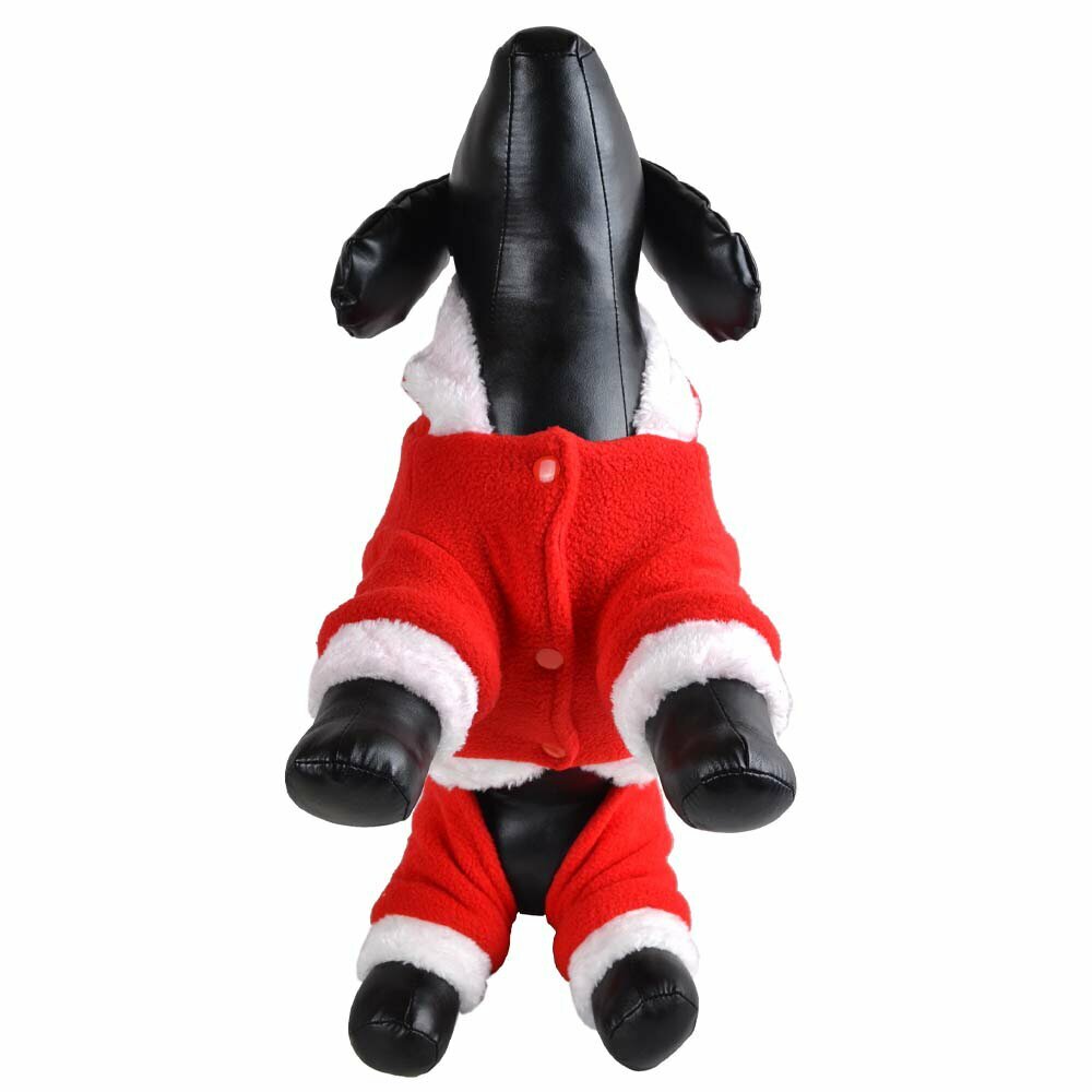 Zapenjanje s plastičnimi pritiskači - Božično novoletno oblačilo za psa Santa Claus Boy