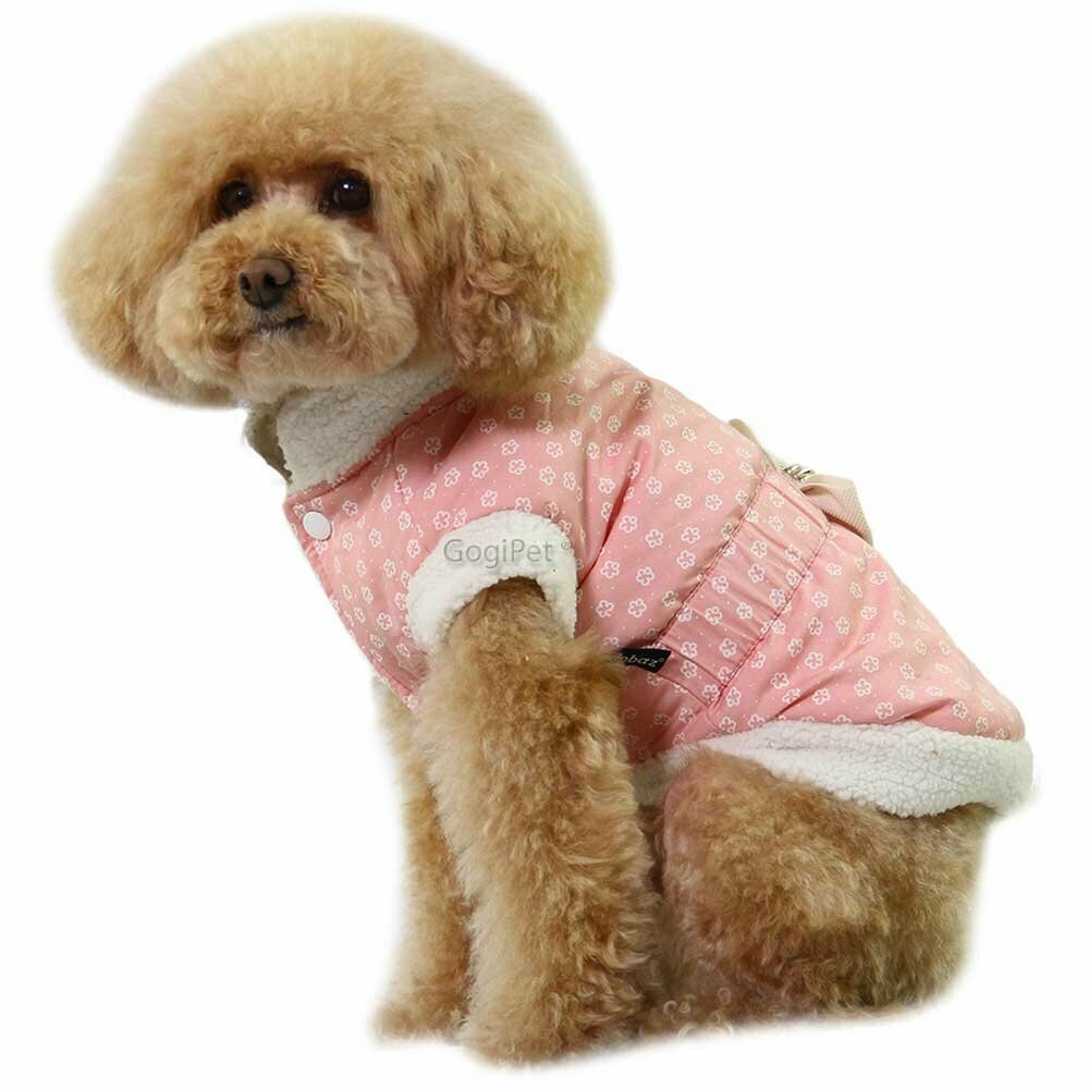 GogiPet zimska jakna za pse "Rožnata Rožca"