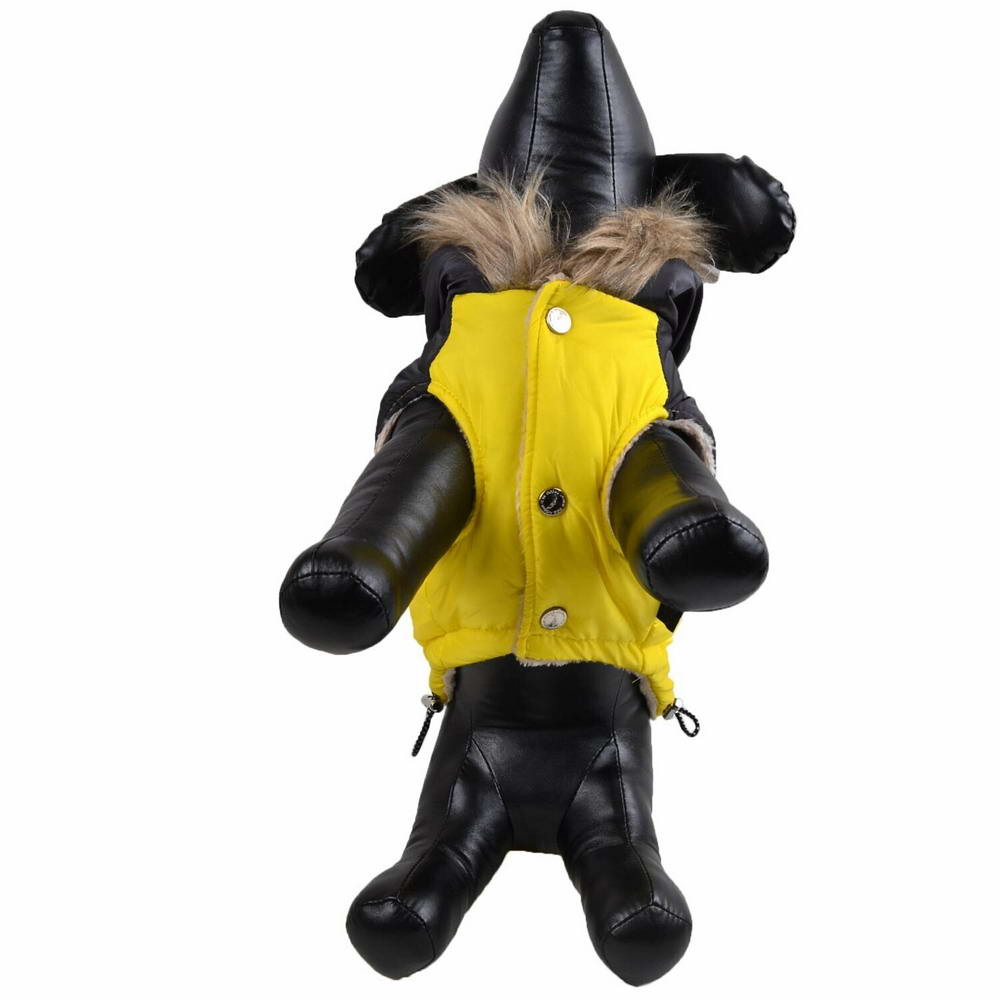 Zimsko oblačilo za psa "Giorgia" - rumena barva, kroj brez rokavov