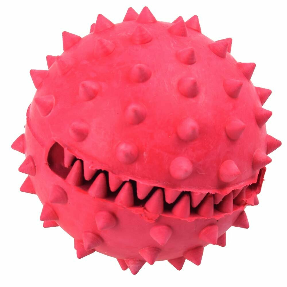 GogiPet roza žoga za priboljške - igrača za čiščenje zob Grizli