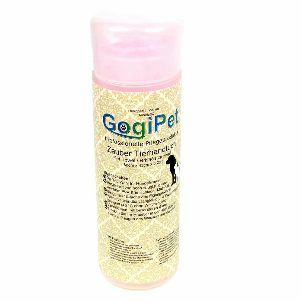 GogiPet magične brisače za pse - rožnata barva