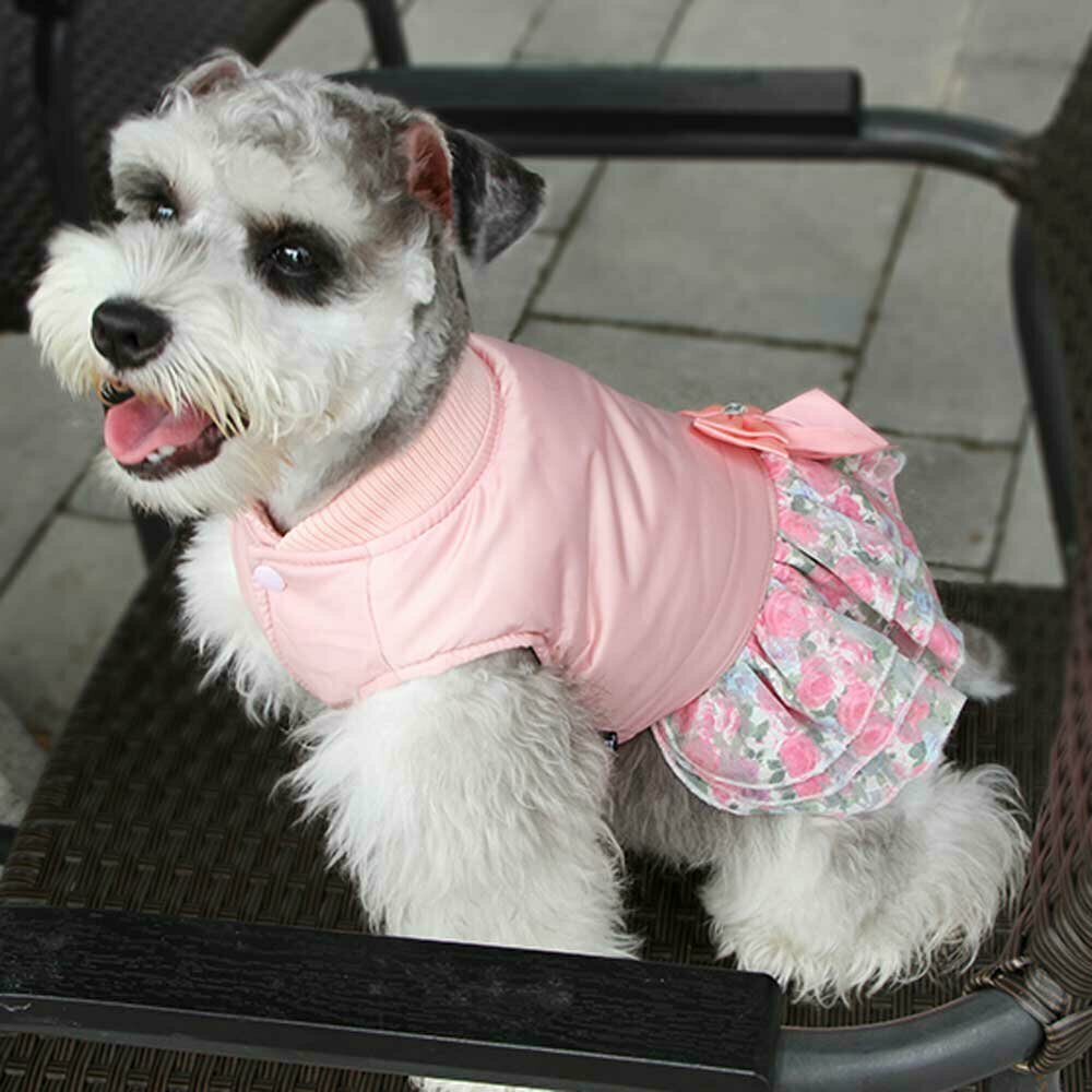 GogiPet topla obleka za pse "Lola" - rožnata barva