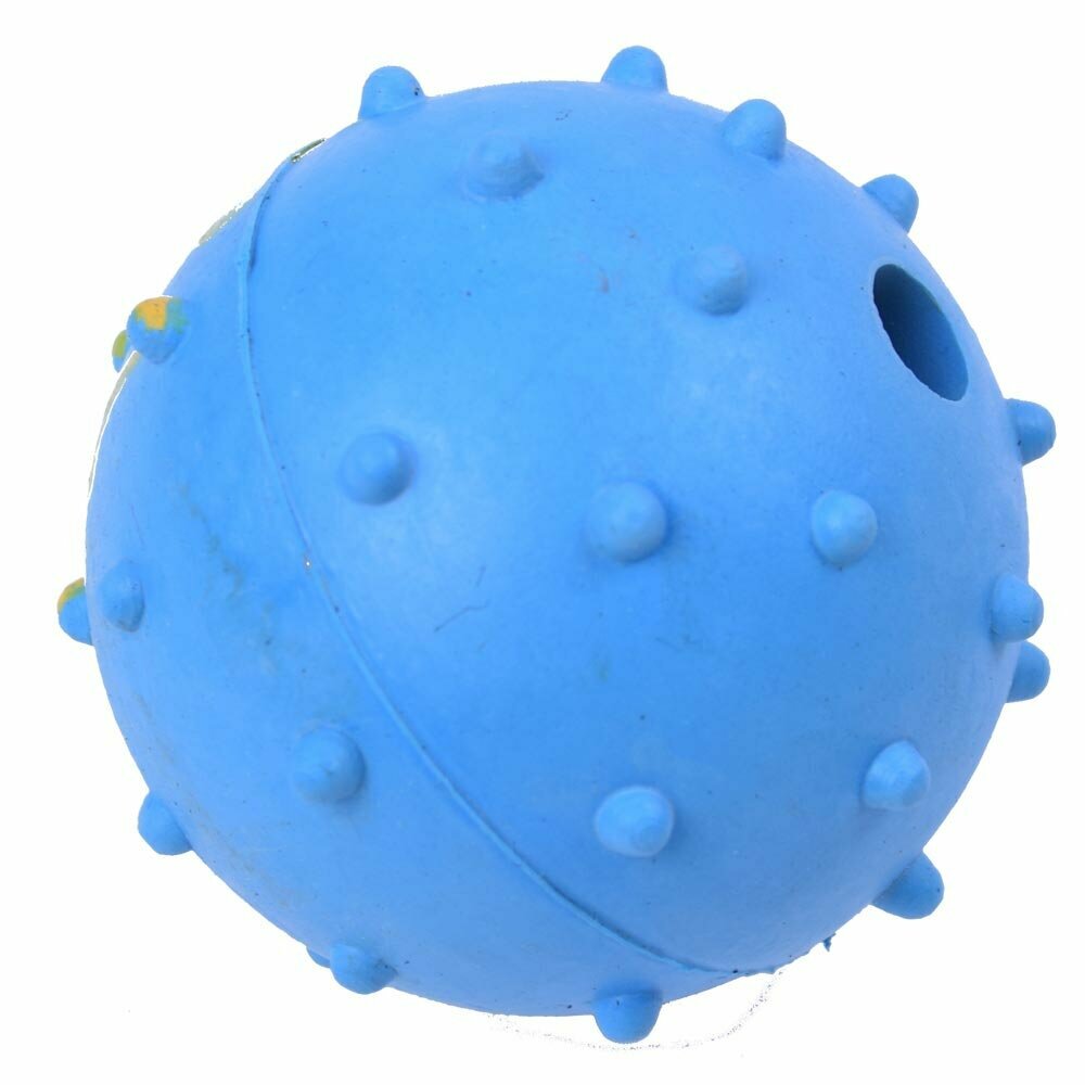 Igrača za pse - modra žoga z zvončkom za pse majhne rasti