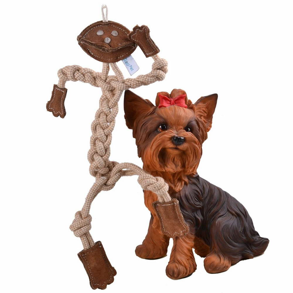 "Rjavi človeček" - igrača za pse iz naravnih materialov je velikosti 41 cm