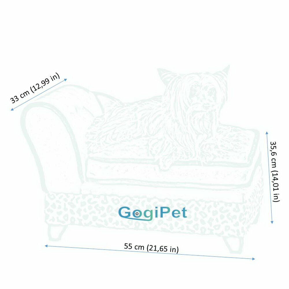 Zunanje mere GogiPet ® Divan počivalnika za pse in mačke