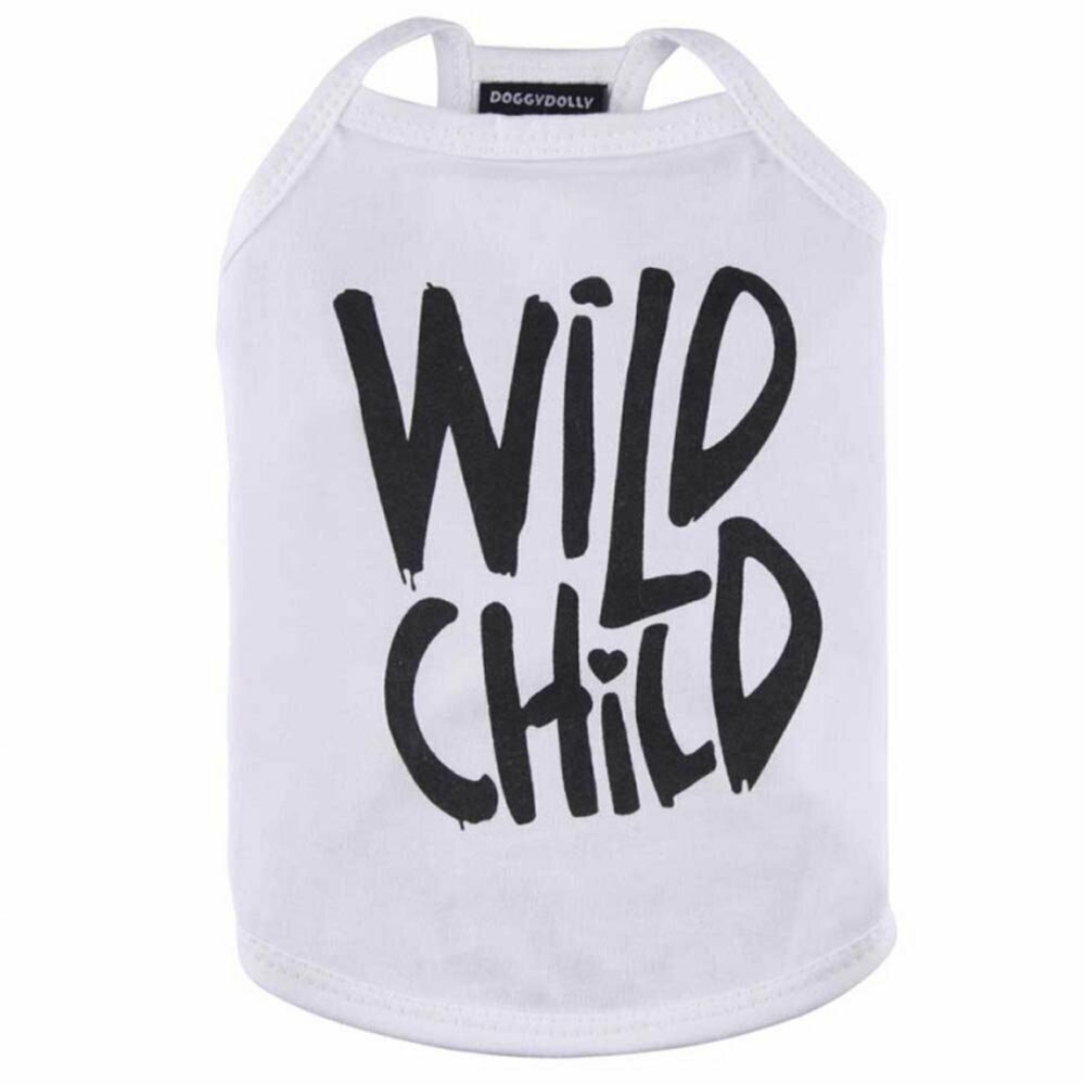 Majica brez rokavov "Wild Child" - bela barva