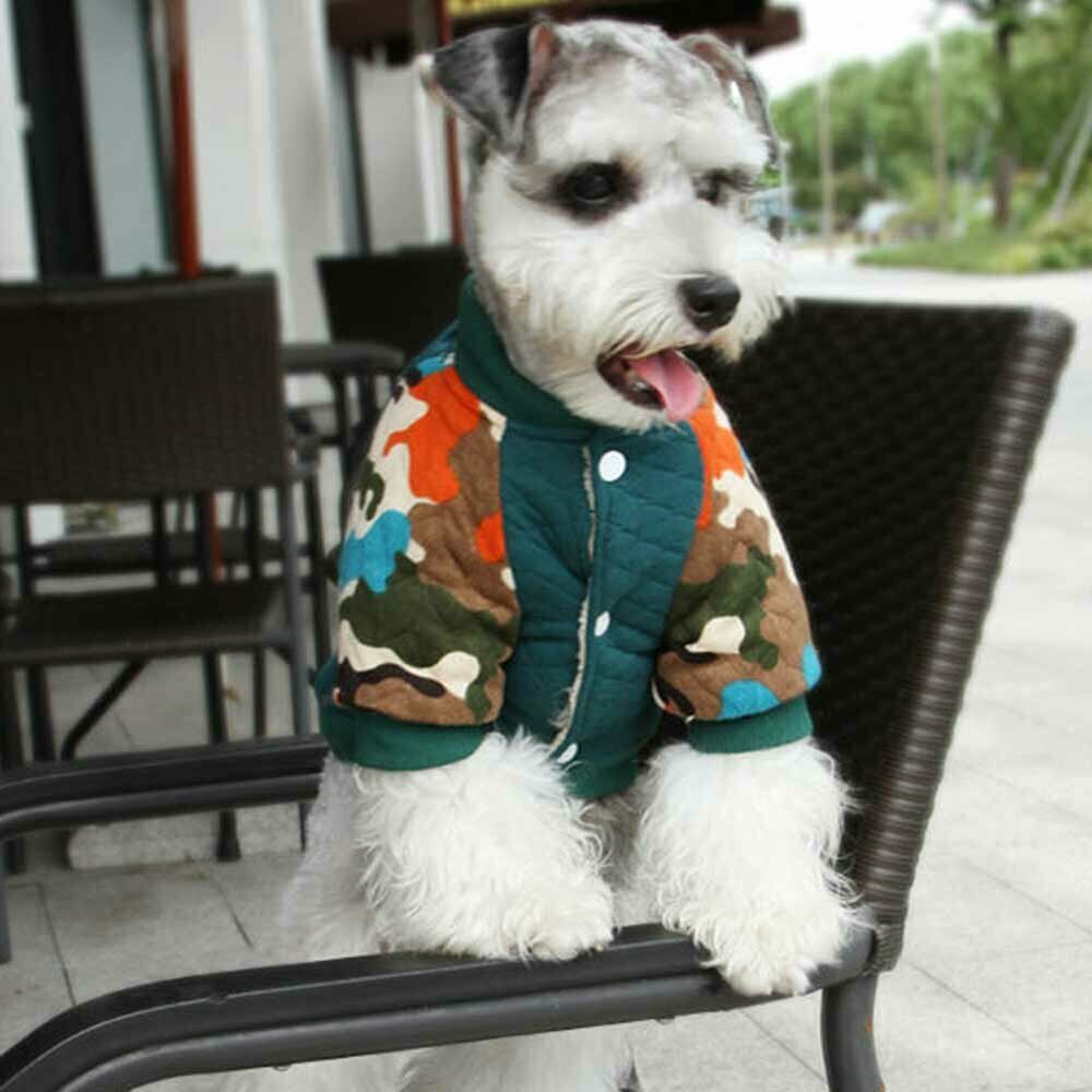 GogiPet bombažna jakna za psa "28" - zelena barva