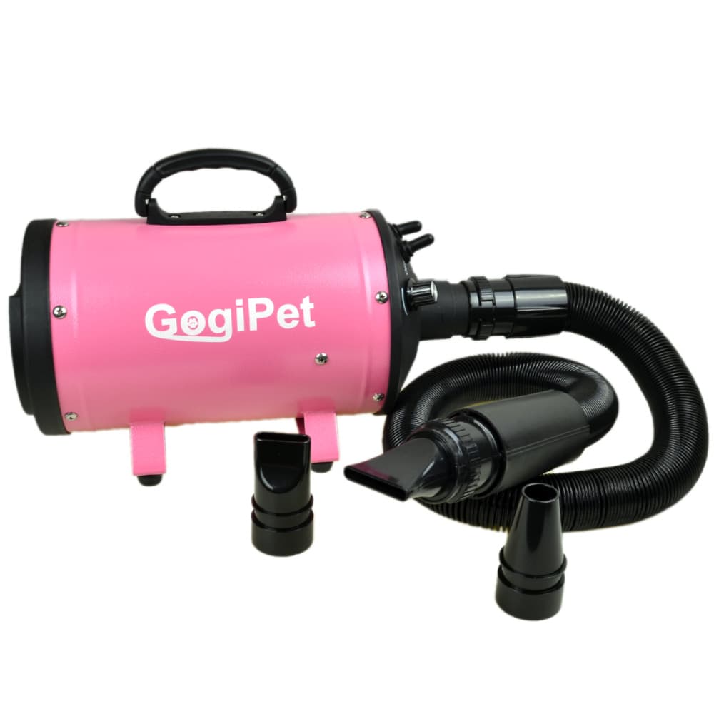 GogiPet sušilnik z nastavljivim izpihom zraka in grelcem zraka "Poseidon" - pink barva